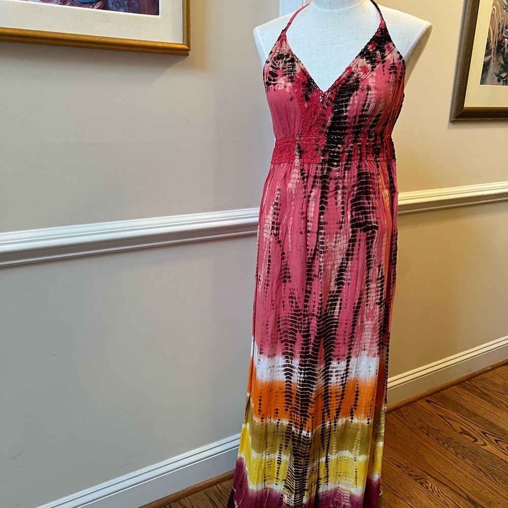 Multicolor Tie-Dye Maxi Dress